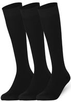 Plain Black Mysocks knee high socks made of extra fine combed cotton.