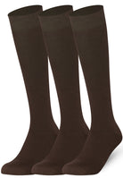 Plain Brown Mysocks knee high socks made of extra fine combed cotton.