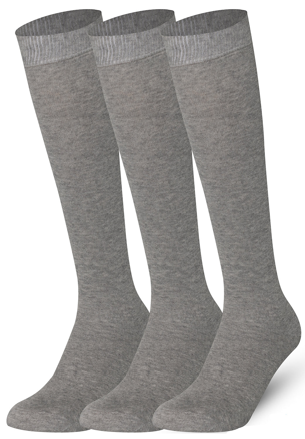 Plain Ash Mysocks knee high socks made of extra fine combed cotton.