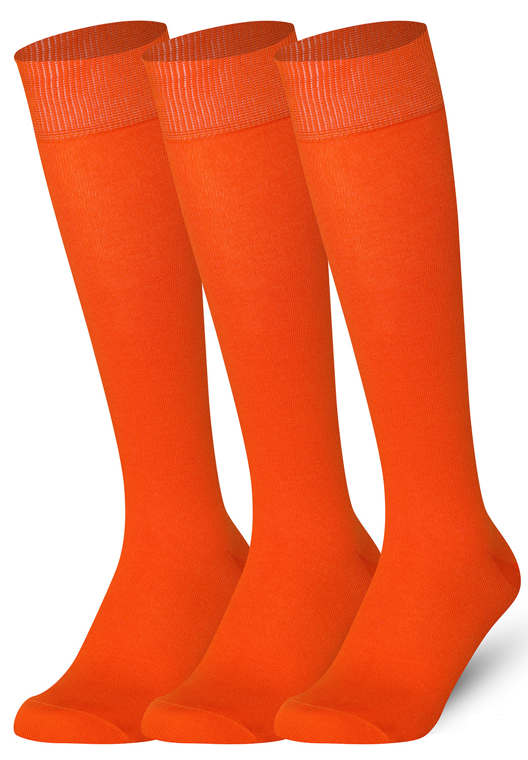 Plain Orange Mysocks knee high socks made of extra fine combed cotton.