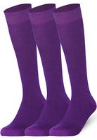 Plain Purple  Mysocks knee high socks made of extra fine combed cotton.