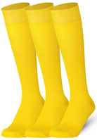 Plain Yellow Mysocks knee high socks made of extra fine combed cotton.