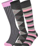 Pink Mix Mysocks knee high socks made of extra fine combed cotton.