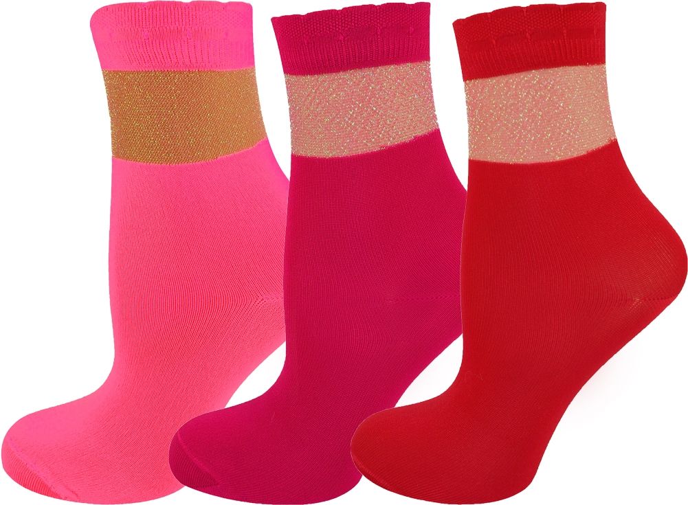 womens-neon-glitter-block-sheer-ankle-socks-3-pack