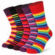 Mysocks 5 Pairs Multicolour Stripe Socks | Combed Cotton & Seamless Toe
