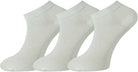 A multi-pair pack of white, extra-fine combed cotton trainer socks for men and women, featuring a comfortable seamless toe design.