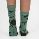 Mysocks Kids 3 pairs of crew socks featuring green, yellow, and navy dinosaur patterns.
