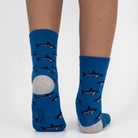 Mysocks kids 3-pair crew socks pack featuring fun shark and banana patterns
