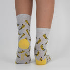 Mysocks kids 3-pair crew socks pack featuring fun shark and banana patterns