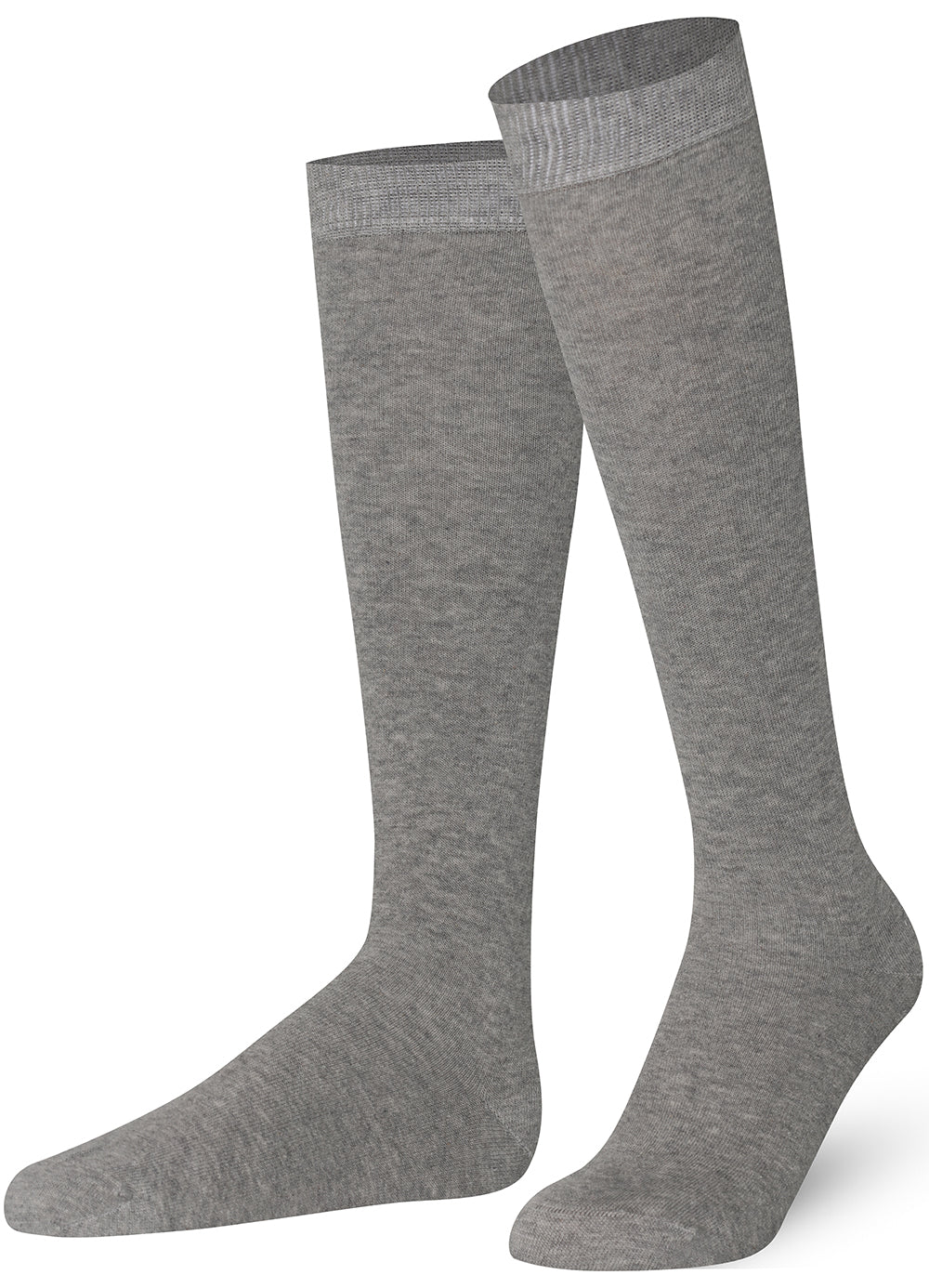 Grey Blue Mysocks Kids Knee High Plain Socks