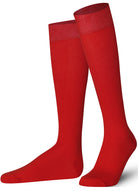 Red Blue Mysocks Kids Knee High Plain Socks
