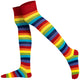 Mysocks Over the Knee Rainbow Stripe Socks | Combed Cotton & Seamless Toe 01