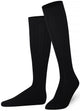 Black Mysocks plain ribbed knee high socks made of extra fine combed cotton.