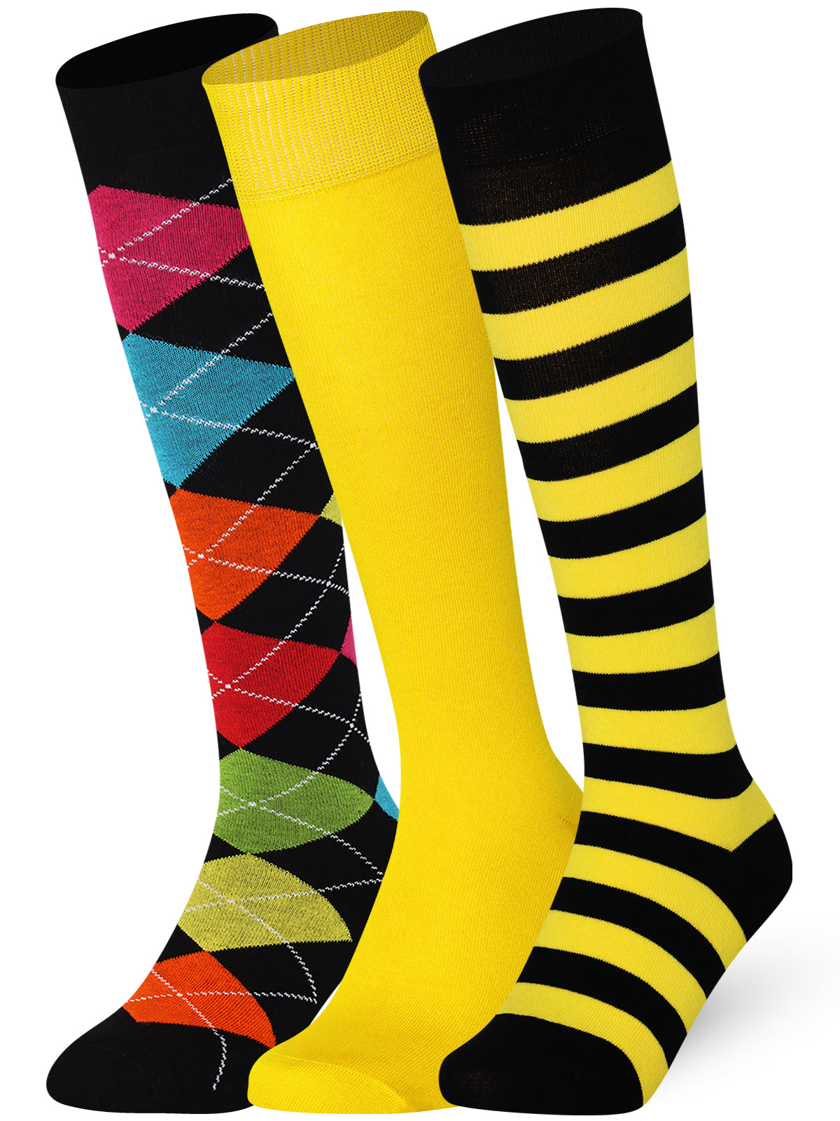 Multicolour Mix Mysocks knee high Multi design socks made of extra fine combed cotton.