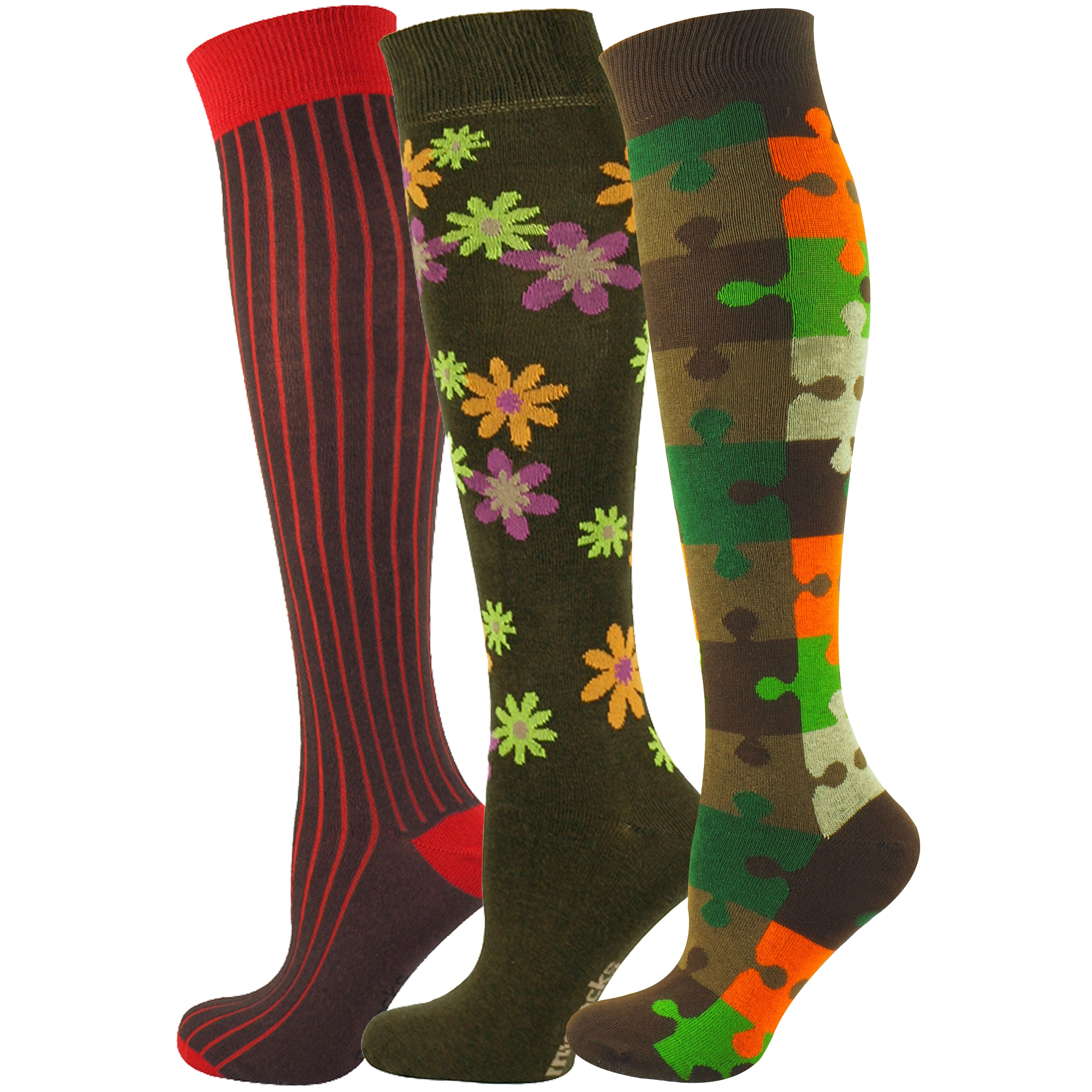 Multicolour Mix Mysocks knee high socks made of extra fine combed cotton.