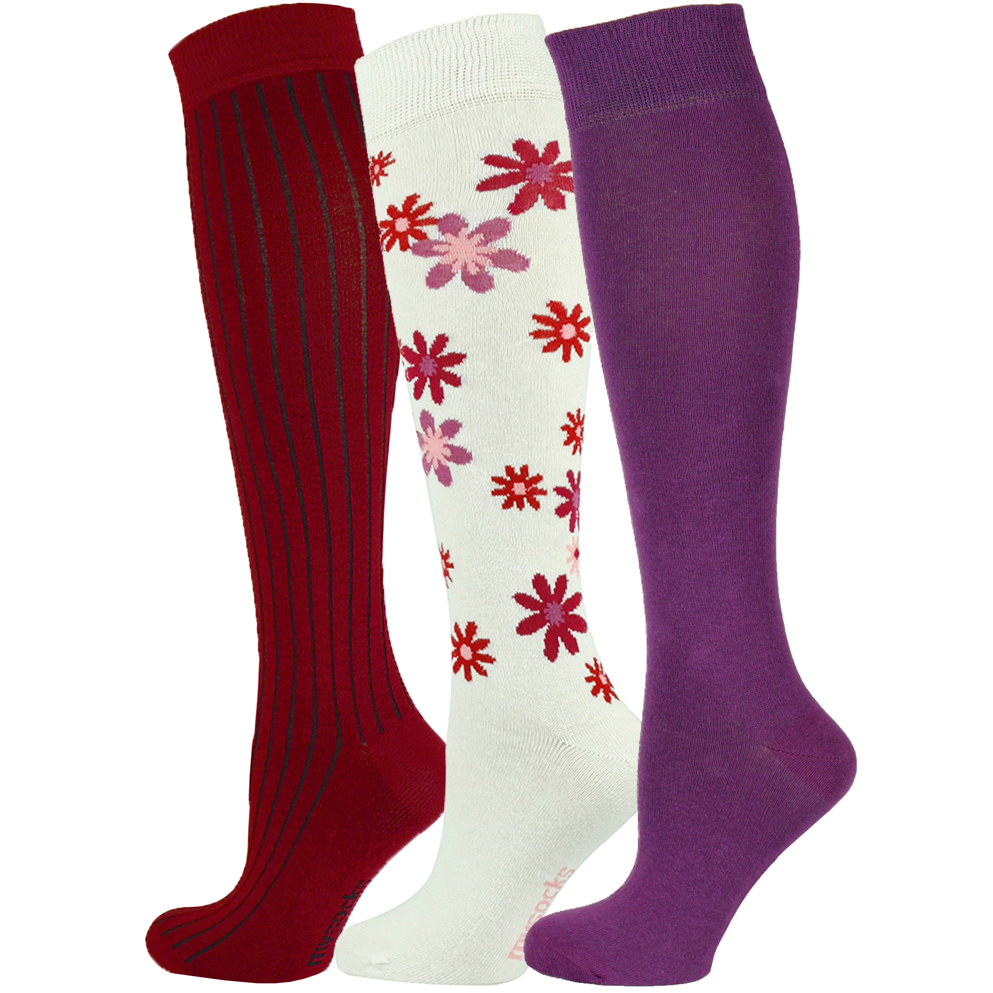 Multicolour Mix Mysocks knee high socks made of extra fine combed cotton.