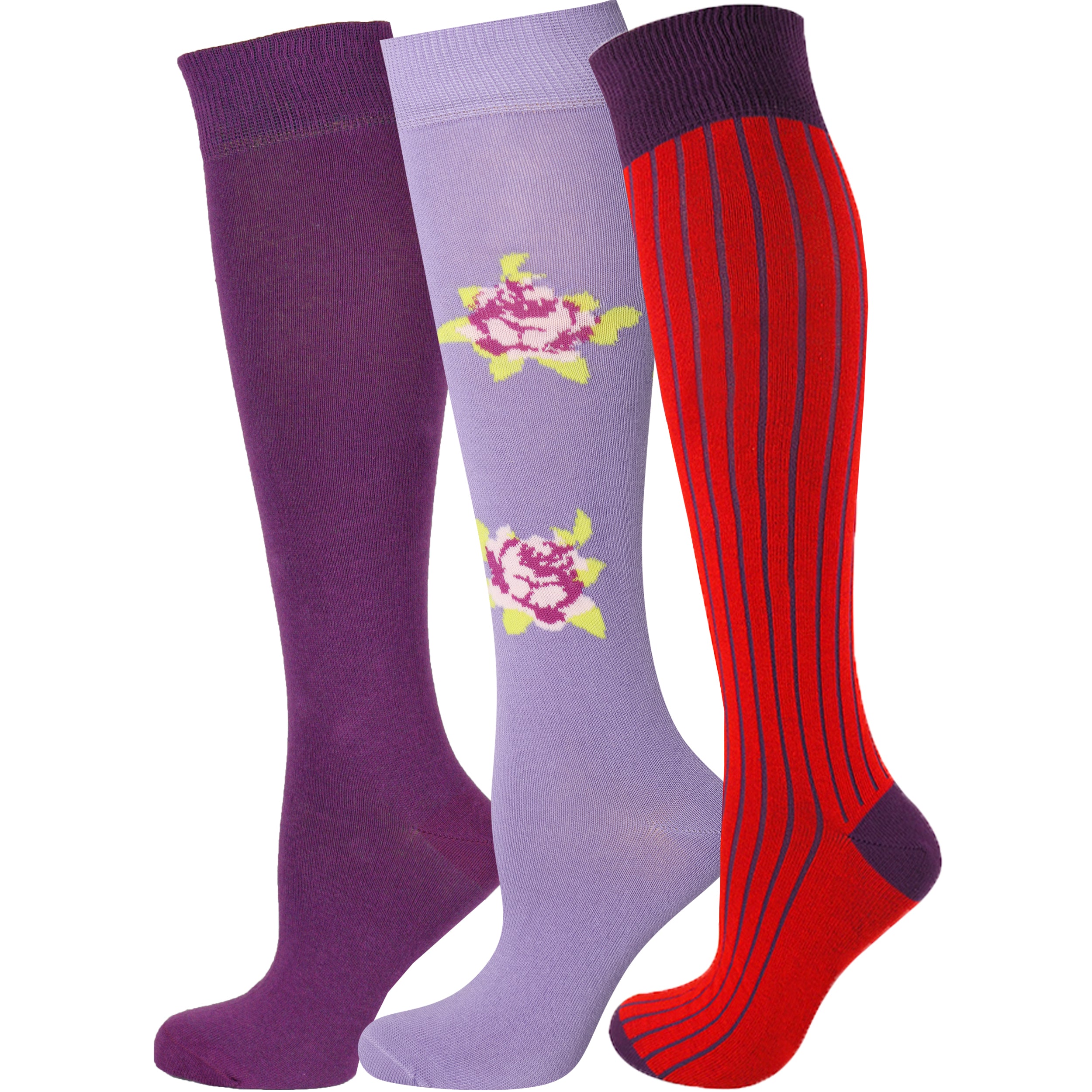 Multicolour Mix Mysocks knee high socks made of extra fine combed cotton.
