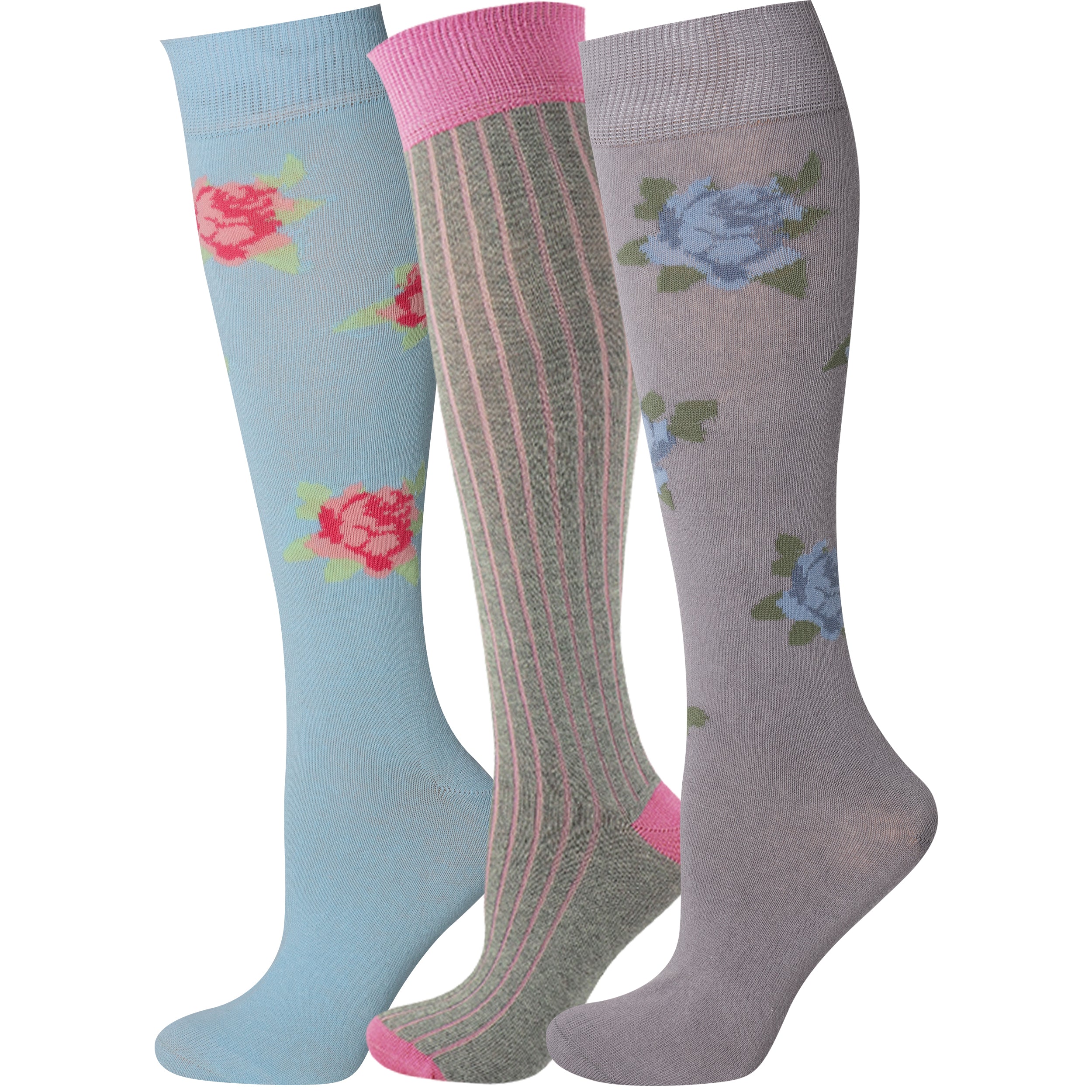 Multicolour Mix Mysocks knee high socks made of extra fine combed cotton.