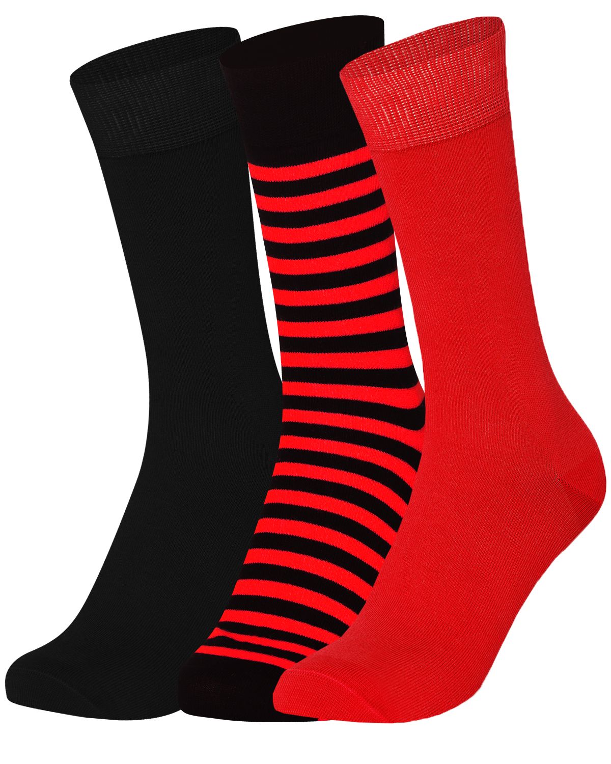 Mysocks Stripe Multi Design 3 Pairs Socks | Combed Cotton & Seamless Toe