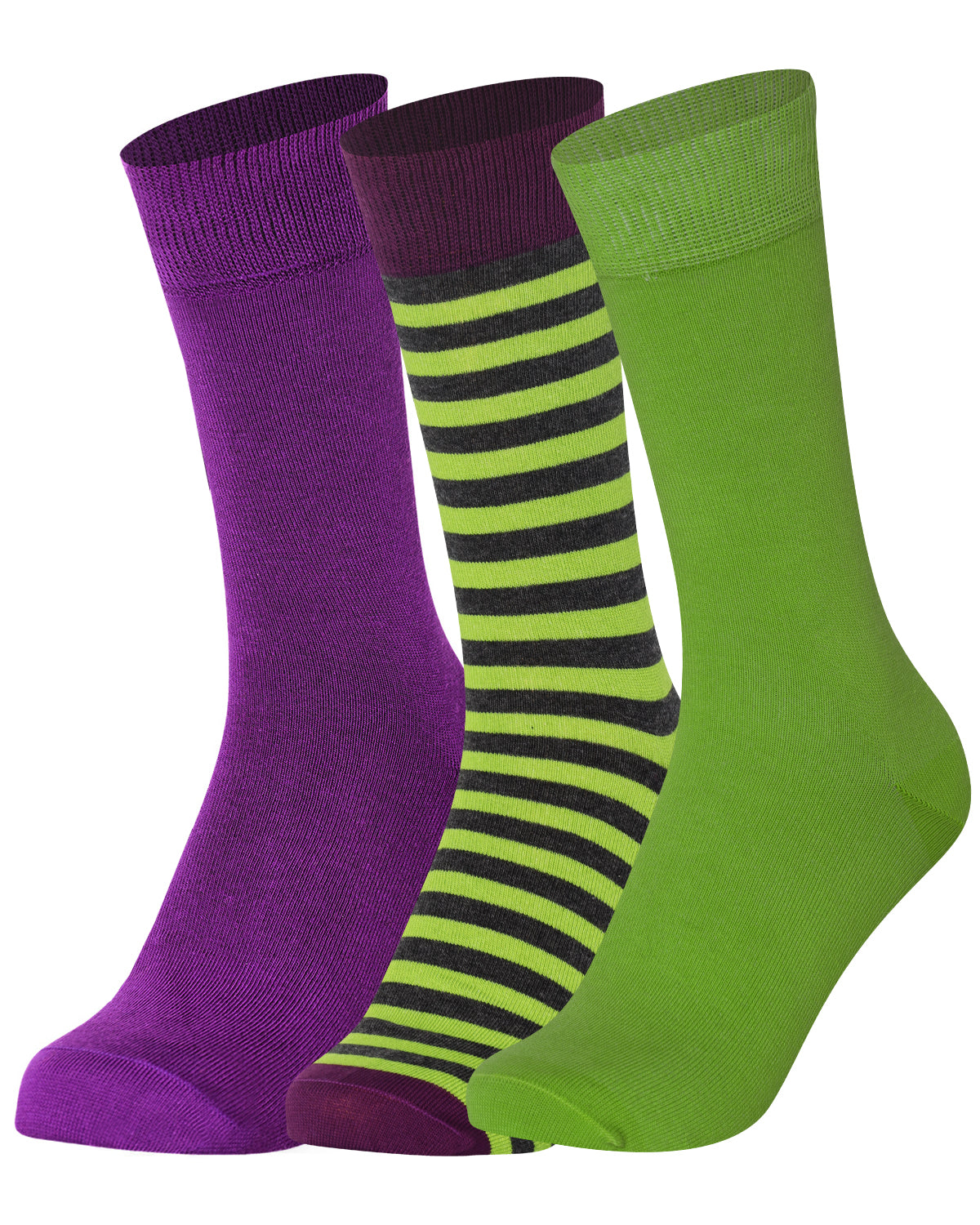 Mysocks Stripe Multi Design 3 Pairs Socks | Combed Cotton & Seamless Toe