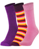 Mysocks Stripe Multi Design 3 Pairs Socks | Combed Cotton & Seamless Toe