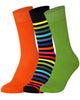 Mysocks Stripe Multi Design 3 Pairs Socks | Combed Cotton & Seamless Toe