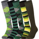 Green and Khaki Mix Mysocks knee high socks made of extra fine combed cotton.