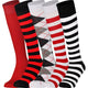 Red and White Mix Mysocks knee high socks made of extra fine combed cotton.