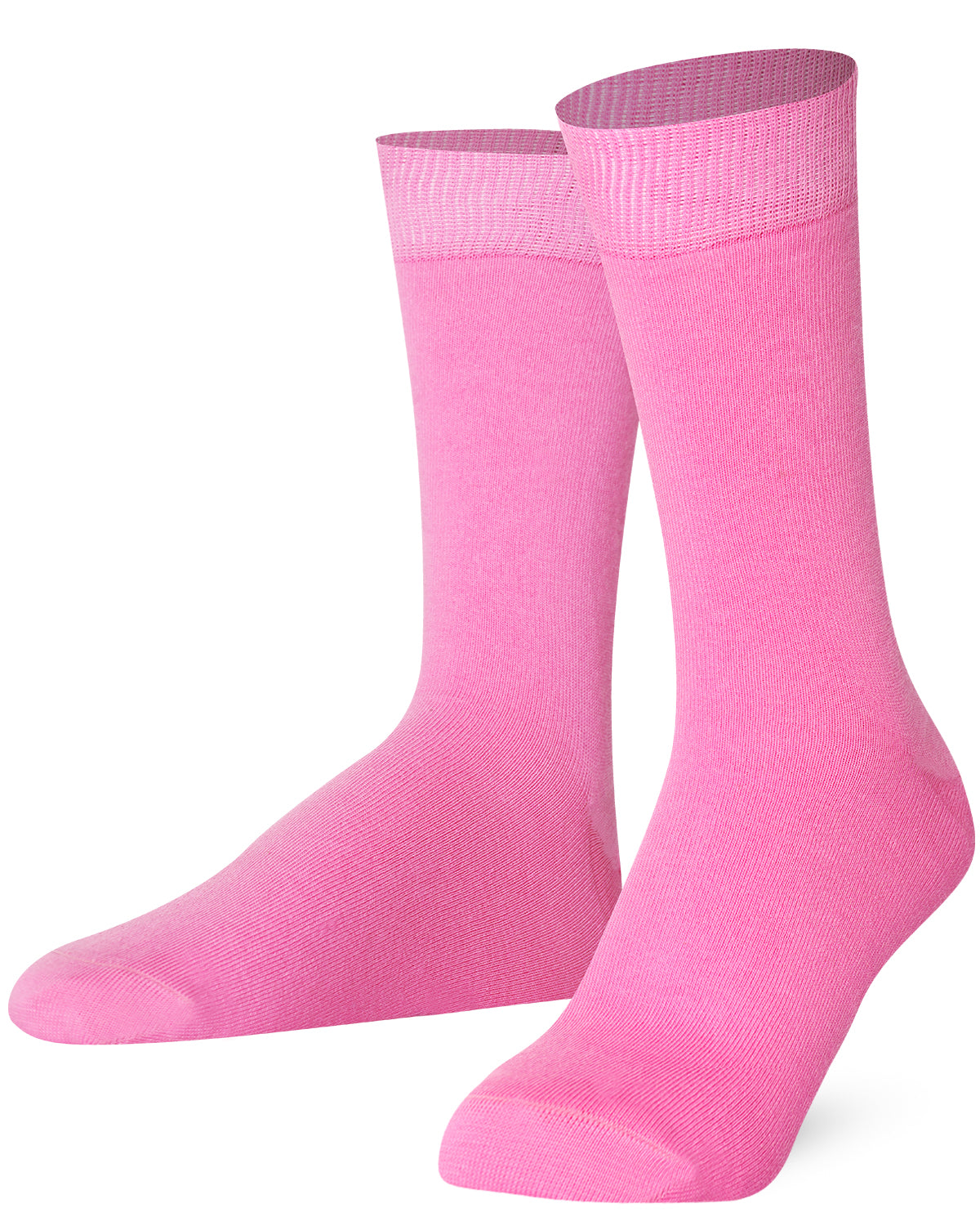 mysocks-unisex-plain-pink-cotton-crew-socks-seamless-toe