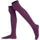 Mysocks Over the Knee Plain Socks | Combed Cotton & Seamless Toe 02