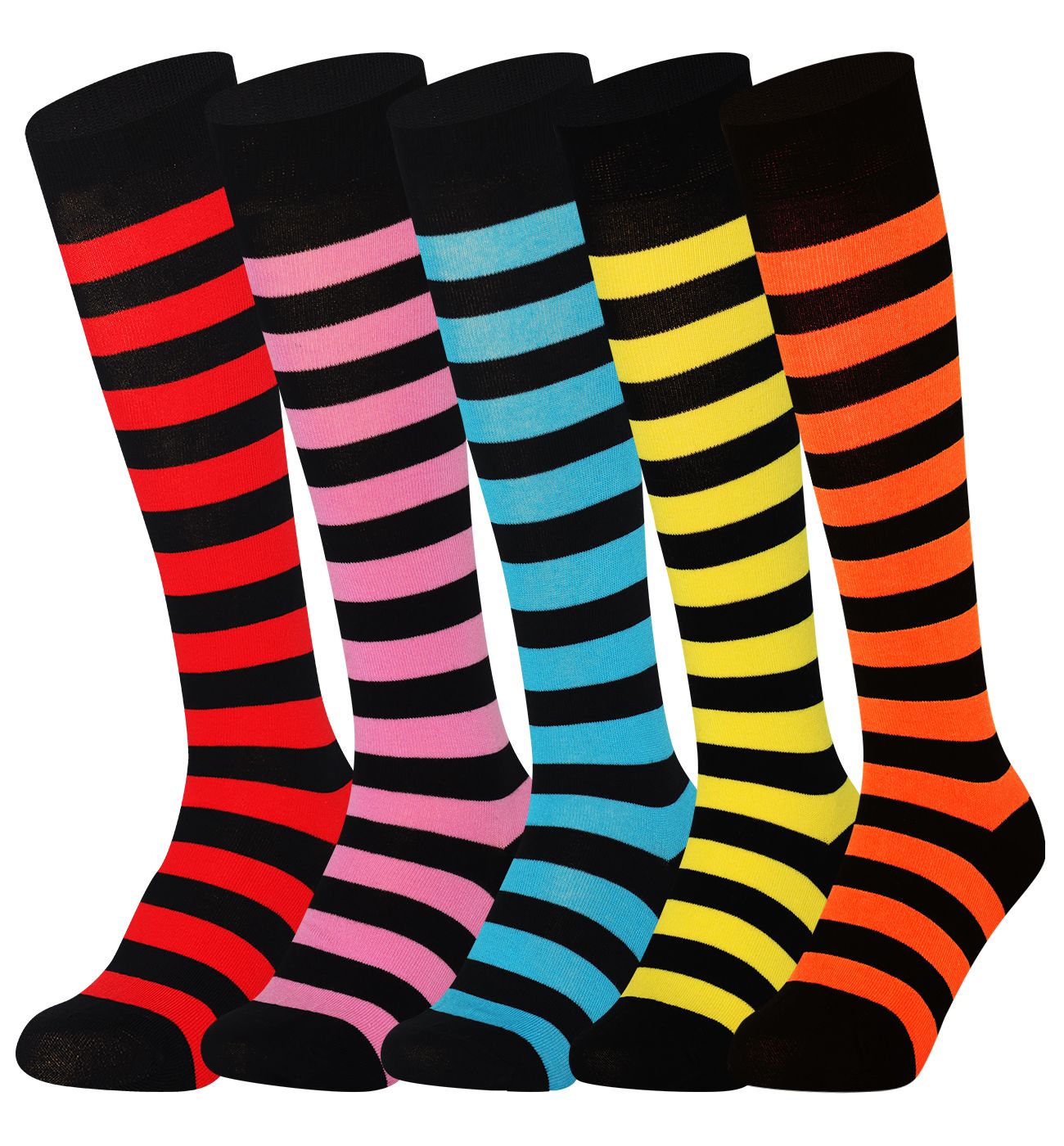 Multicolour Mix Mysocks knee high socks made of extra fine combed cotton.