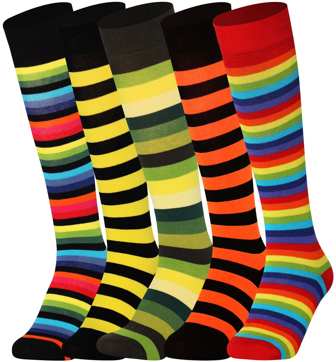 Multicolour Mix Mysocks knee high socks made of extra fine combed cotton.