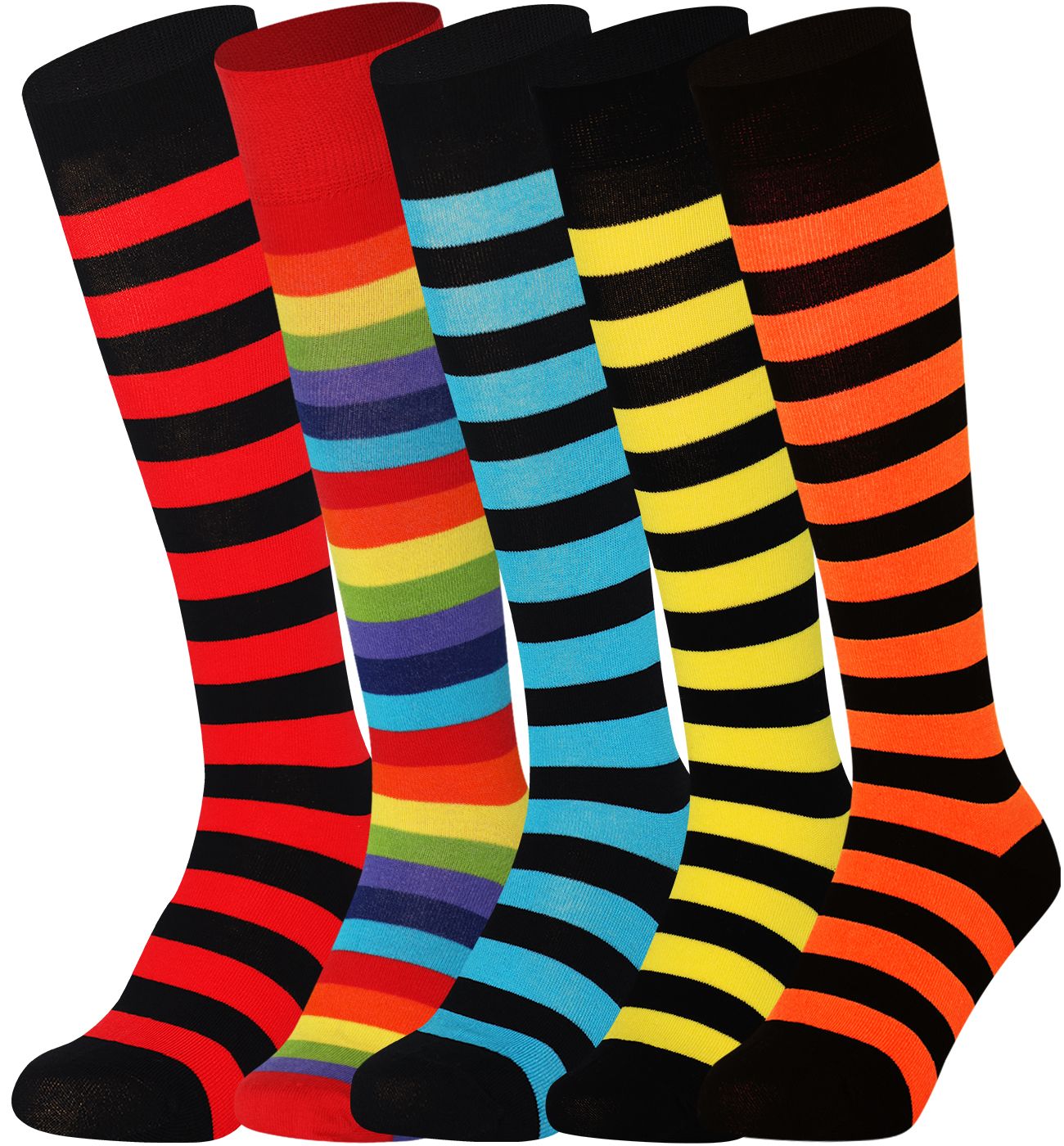 Multicolour Mix Mysocks knee high socks made of extra fine combed cotton.