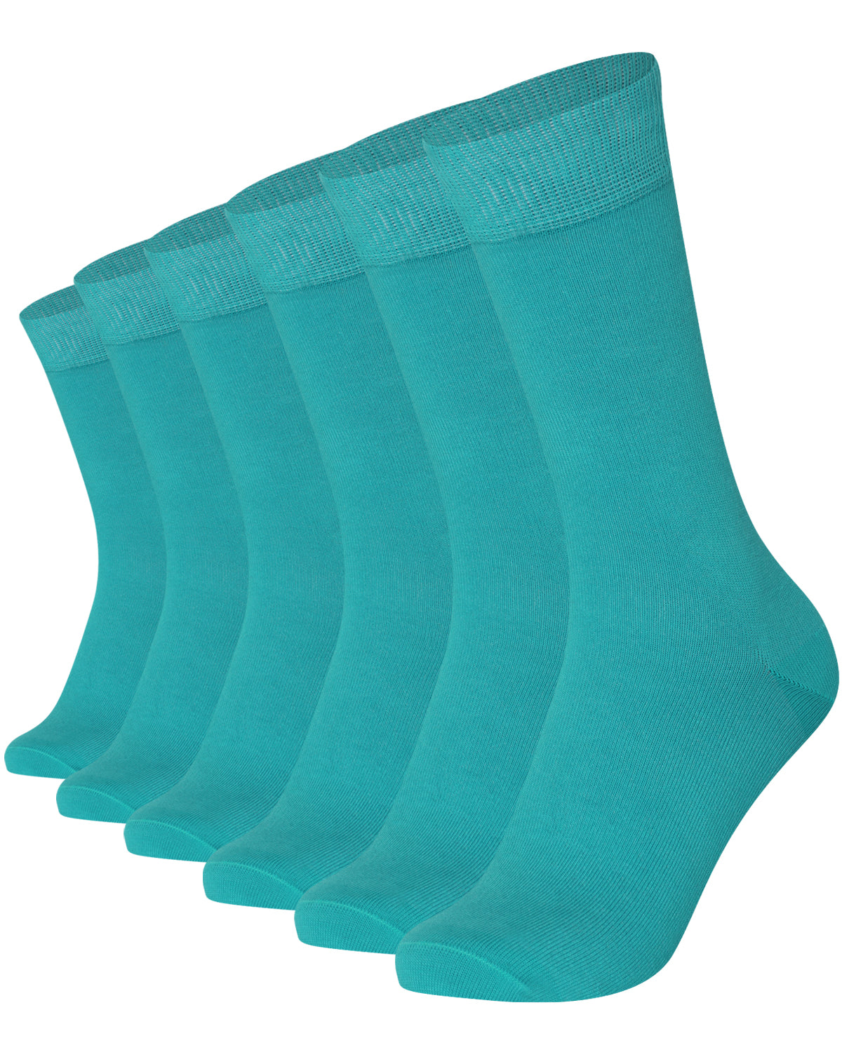 Mysocks men women socks plain mint 6 Pair Pack Seamless Toe Cotton Socks