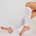 White Glitter Speckled Women's Leg Warmers | Mysocks