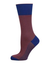 Crew Socks Zigzag Pattern 100% Mercerised Egyptian Cotton