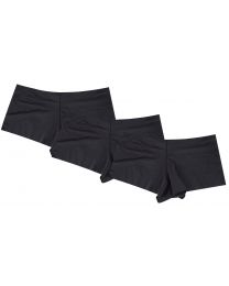 Ladies 3 Pairs Invisible SEAMLESS boxer Briefs Black