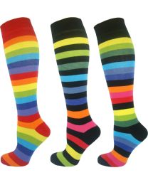Knee High 3 Pairs Rainbow Combination Socks 