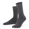 Crew Socks Plain Combed Cotton Seamless Toe - Plain 02 