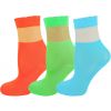 3 Pairs Ankle Socks Nylon Block Glitter-01