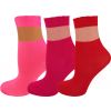 3 Pairs Ankle Socks Nylon Block Glitter-02