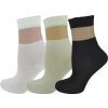 3 Pairs Ankle Socks Nylon Block Glitter-03