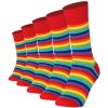 Mysocks 5 Pairs Rainbow Stripe Crew Socks