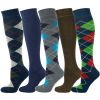 Knee High Golf Socks Argyle Combed Cotton Gift Box Combination 001 7-11