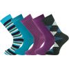 Crew Socks Multi Design 5 Pairs Combed Cotton Seamless Toe Combination 007 Size 7-11